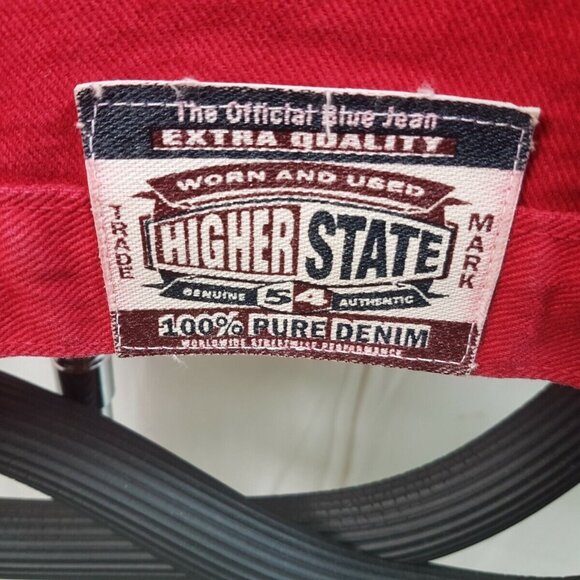 HIGH STATE Womens Vintage RED Denim Jacket Button Up LARGE MADE CANADA - Picture 10 of 10